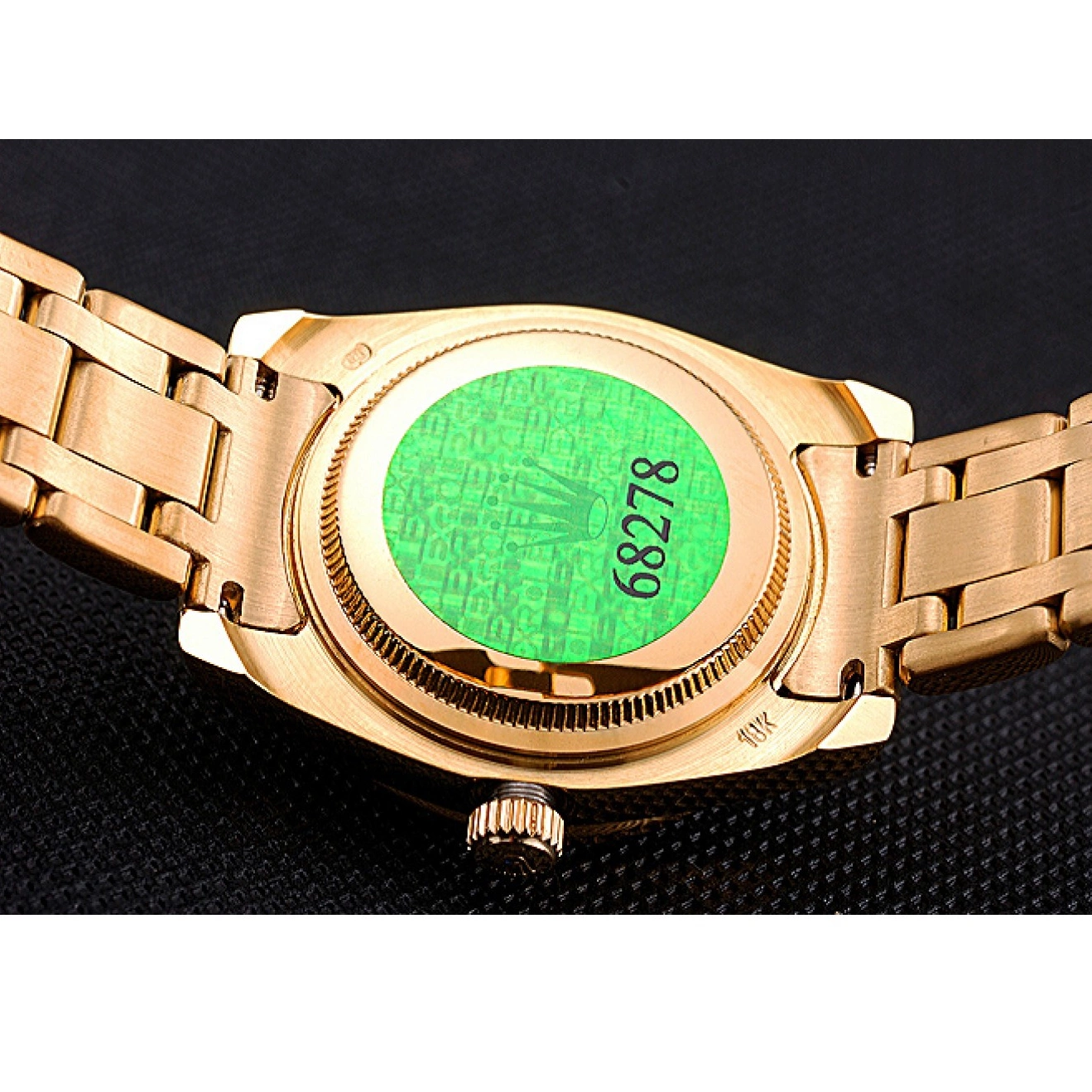 Aaa replica 622835 Dial And Pink Diamond Case Bezel Jewels Rolex Gold Datejust Bracelet 0806